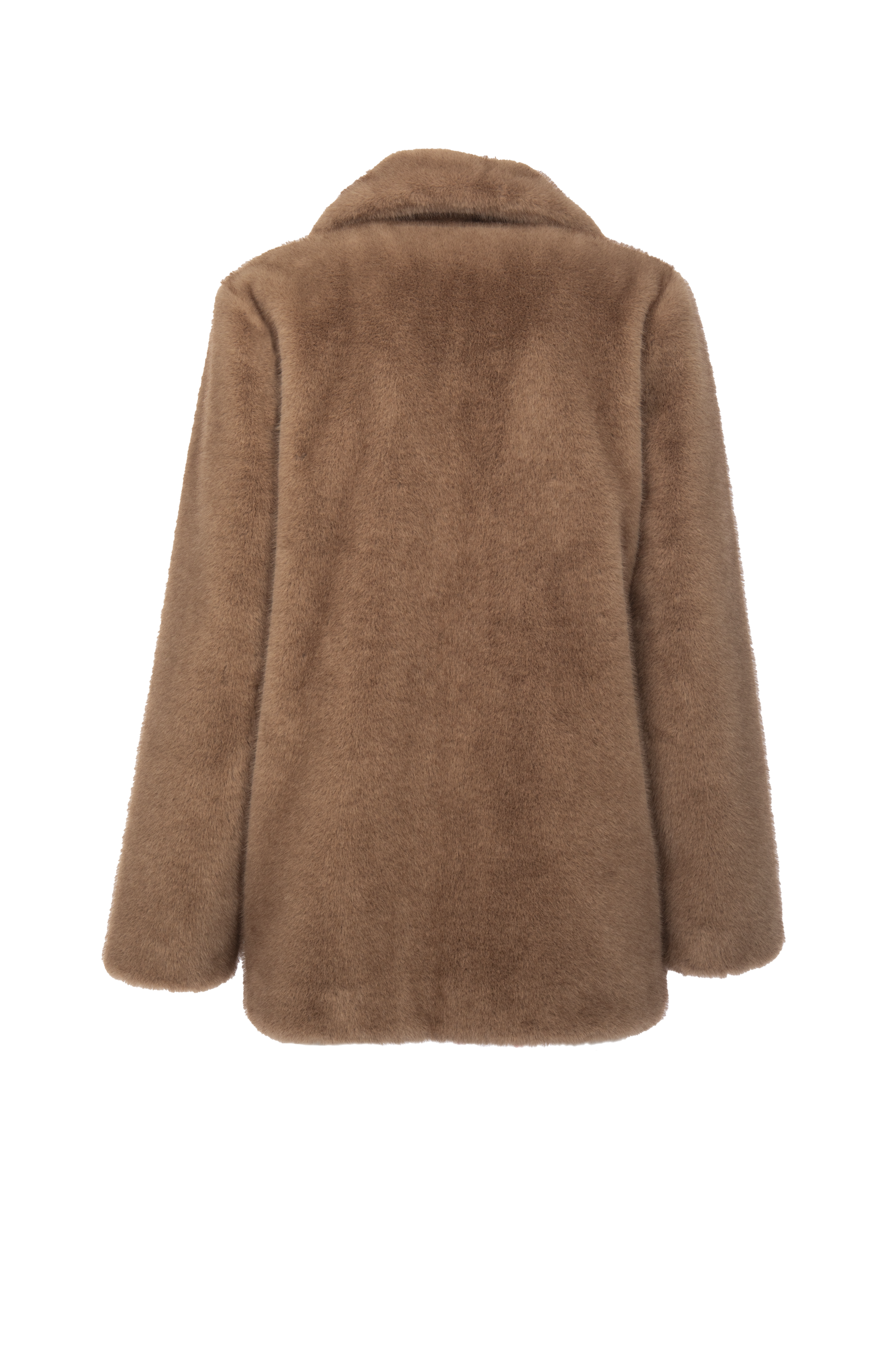 Kunstpelzjacke in Dark Taupe - Petite M.